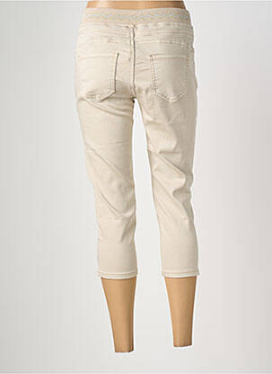 Pantacourt taille élastique taille normale beige MAISON ONADO femme