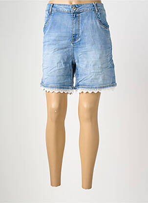 Short tissage denim taille normale bleu KAROSTAR femme