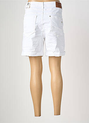 Short tissage denim taille normale blanc KAROSTAR femme