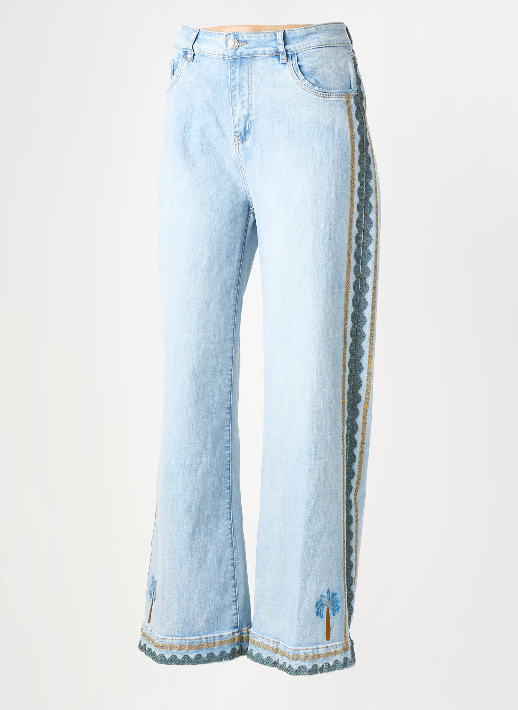 Jean coupe flare taille normale taille normale bleu MAISON ONADO homme