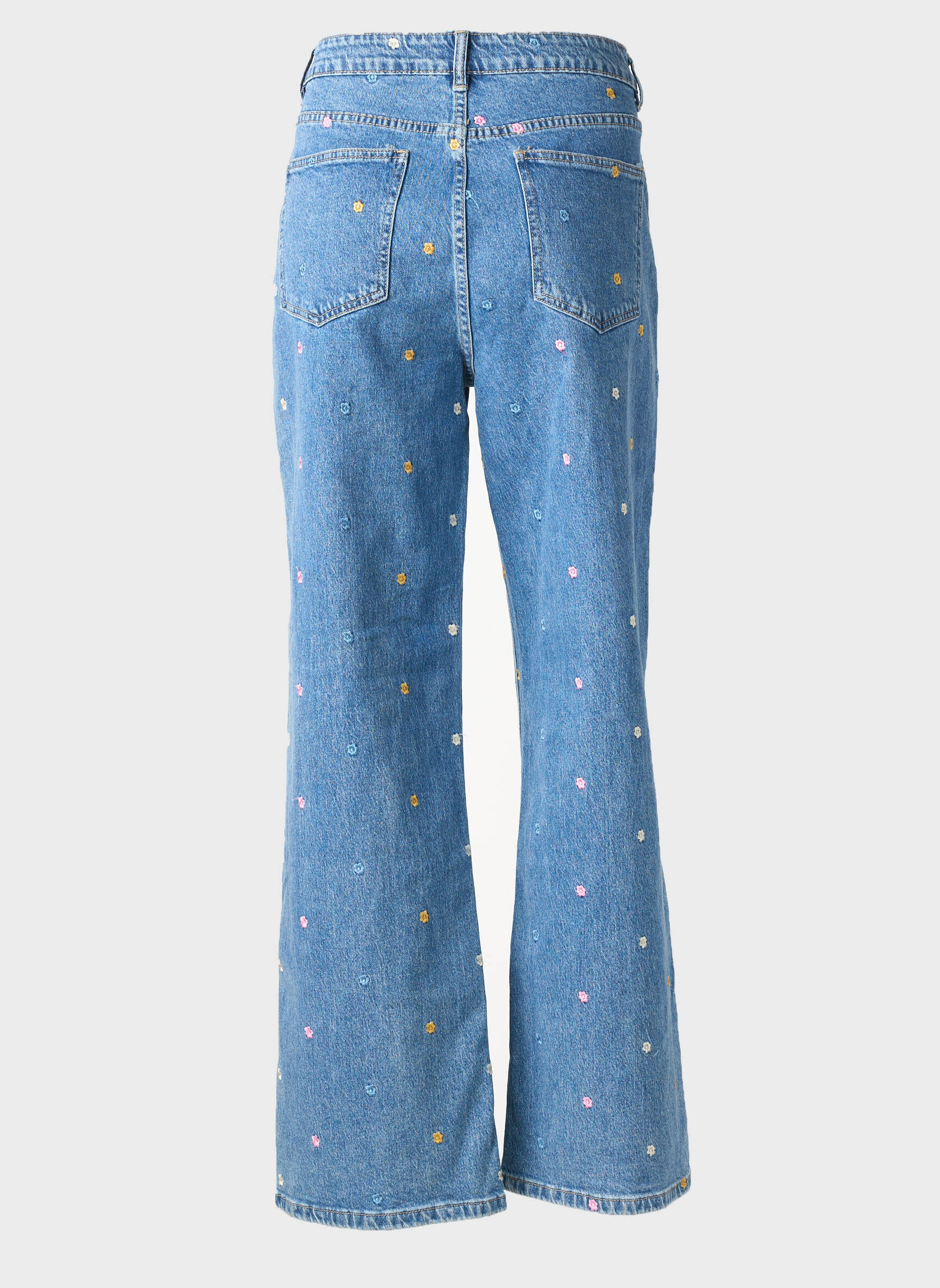 Jeans coupe large taille normale taille normale bleu MELLY & CO femme