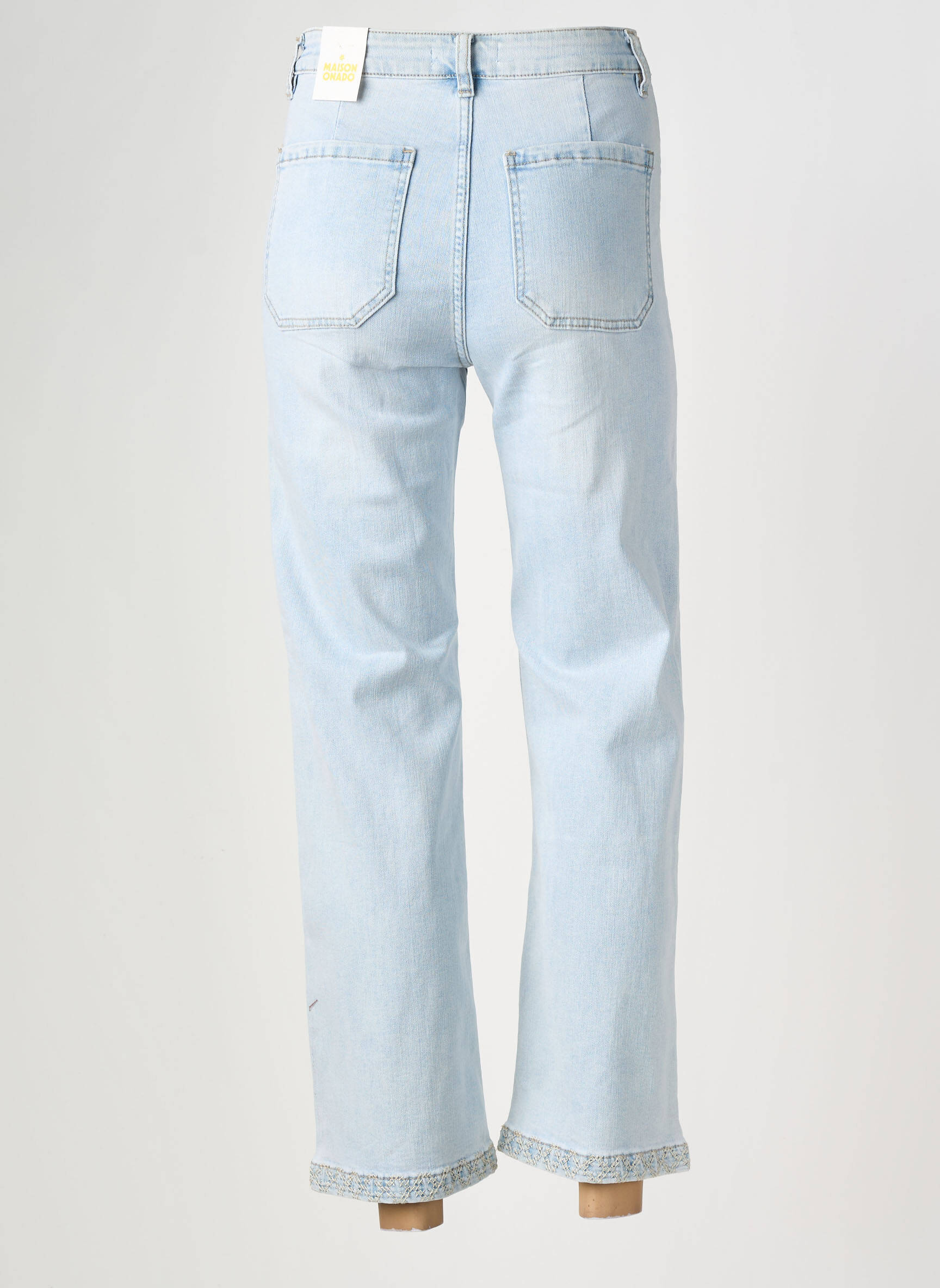 Jeans coupe droite taille normale taille normale bleu MAISON ONADO femme