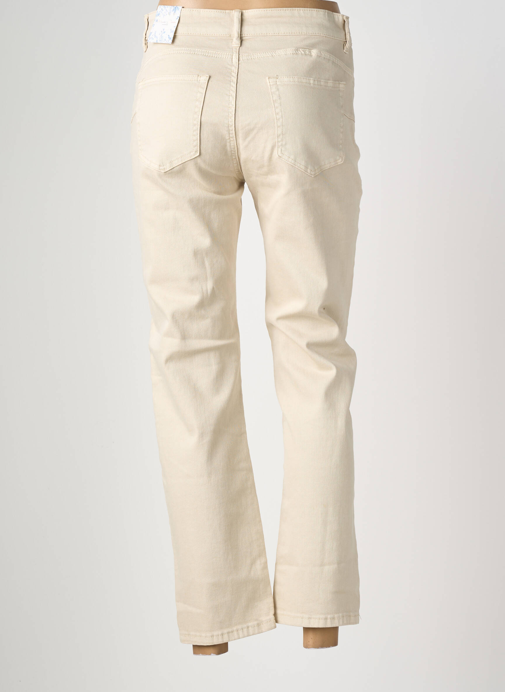 Jeans coupe droite taille normale taille normale beige MAISON ONADO femme
