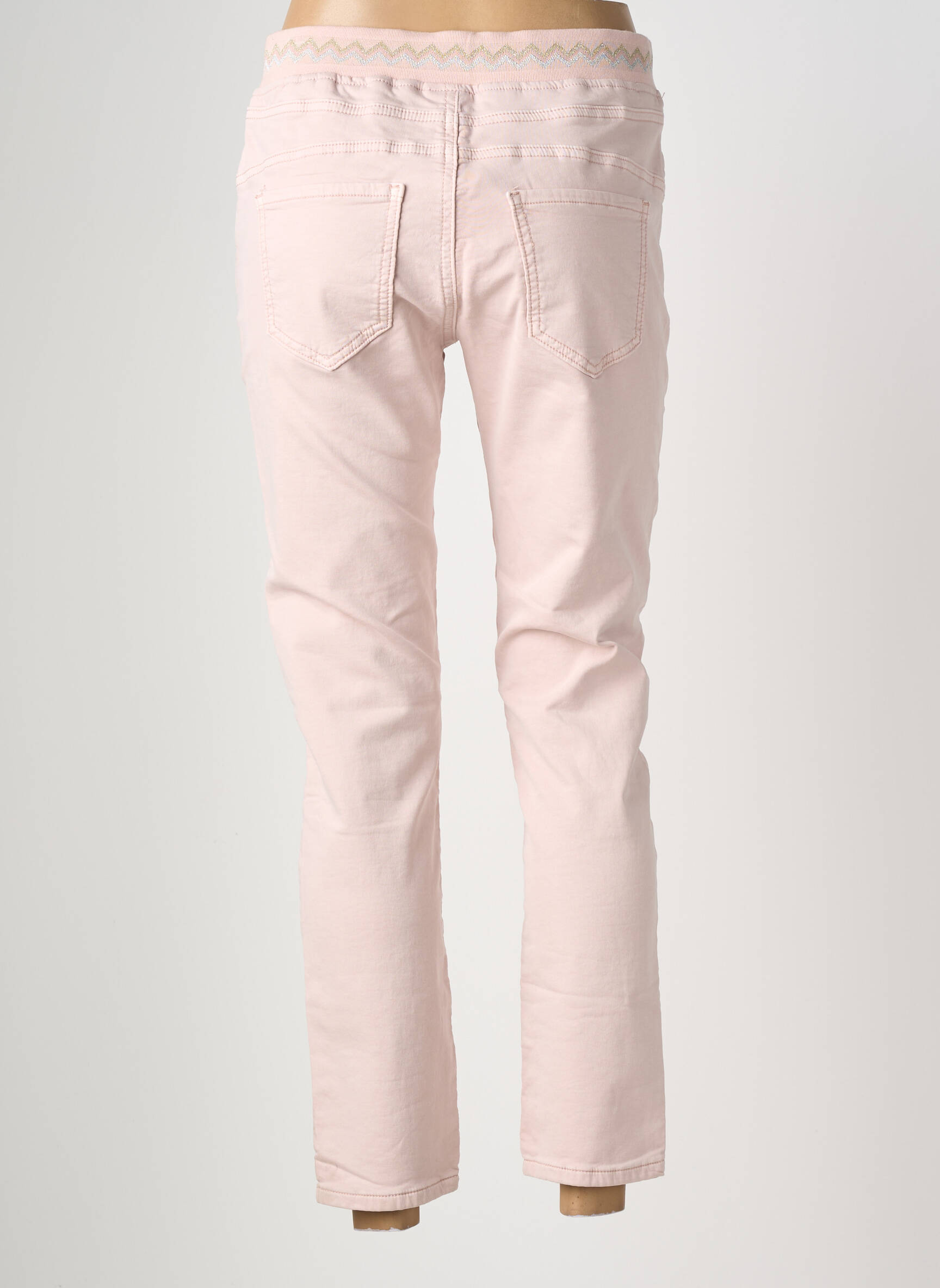 Pantalon slim taille élastique taille normale rose MAISON ONADO femme