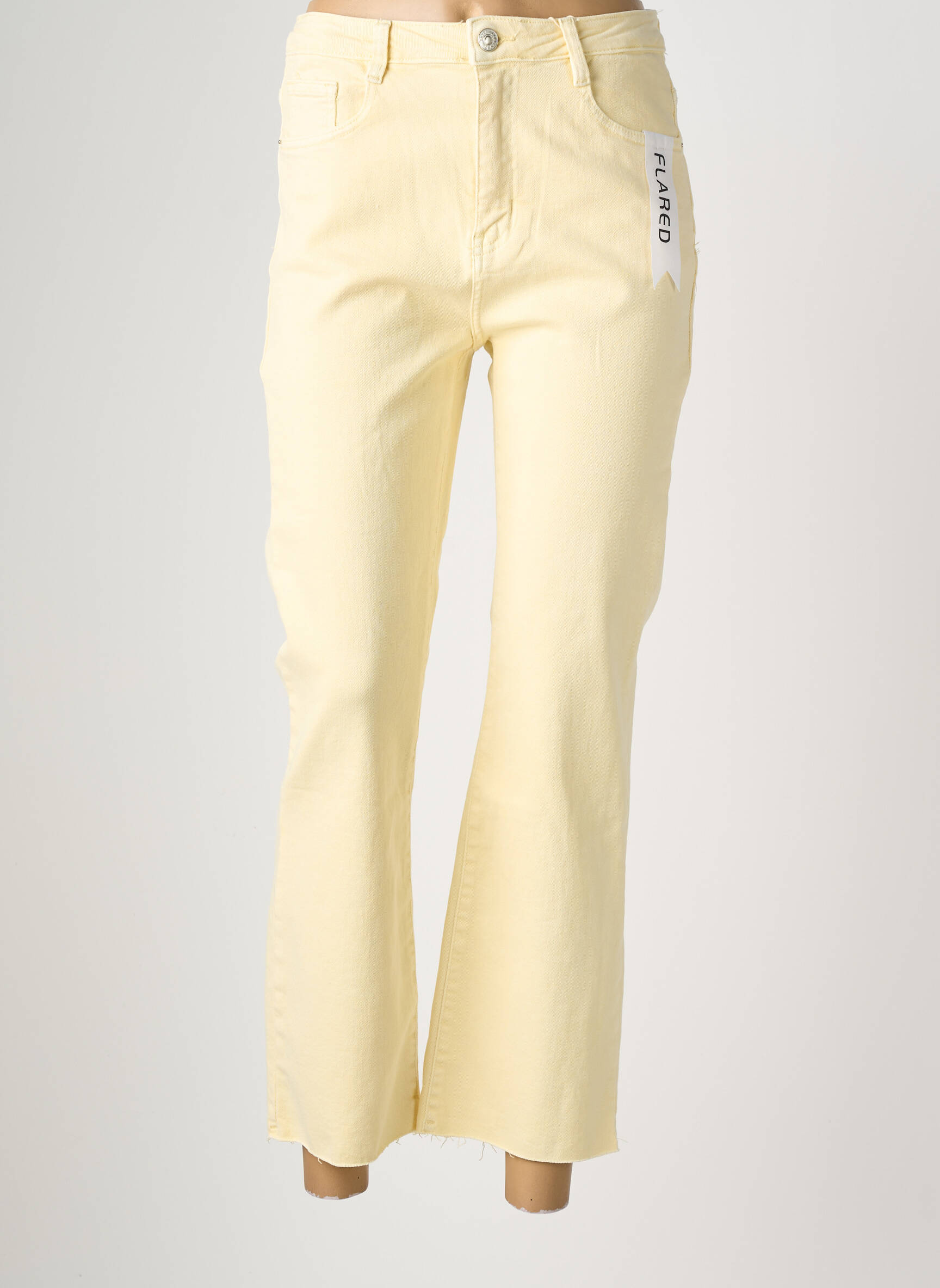 Jeans coupe droite taille normale taille normale jaune FOLYROSE femme