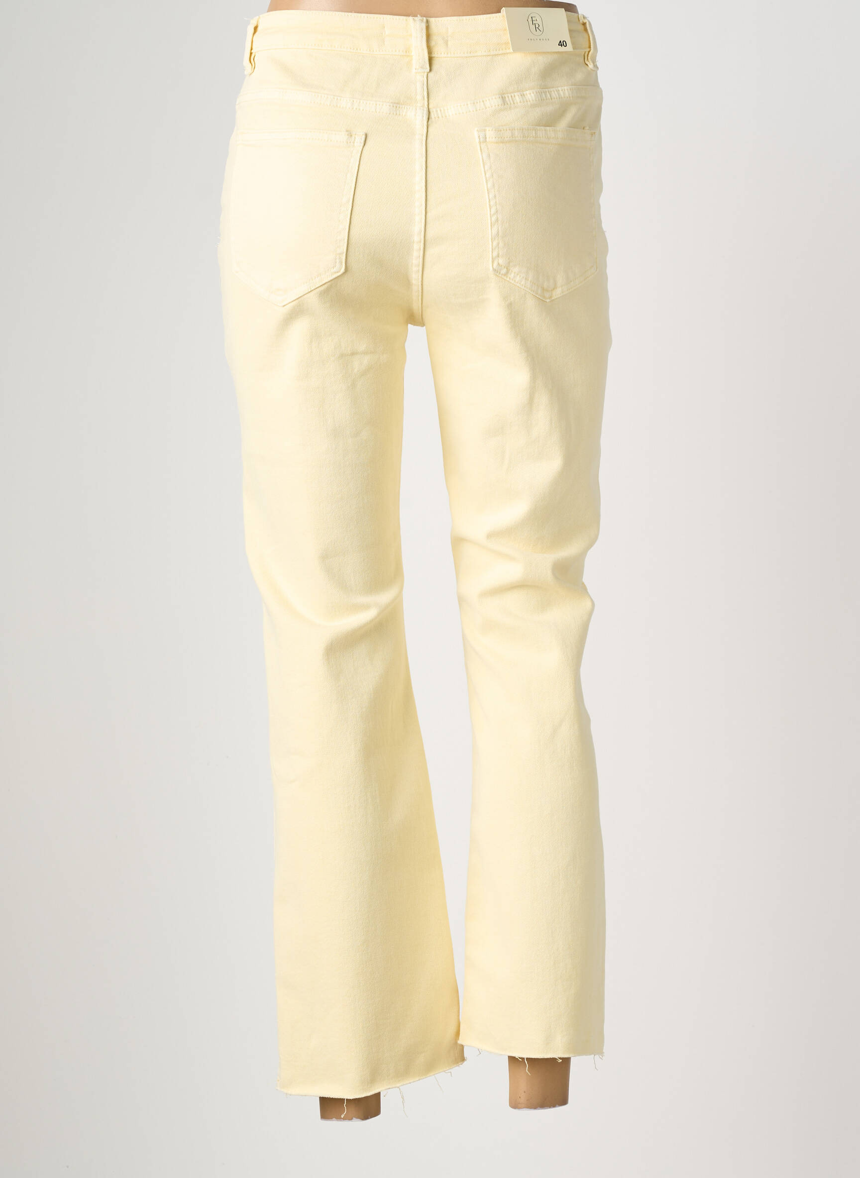 Jeans coupe droite taille normale taille normale jaune FOLYROSE femme