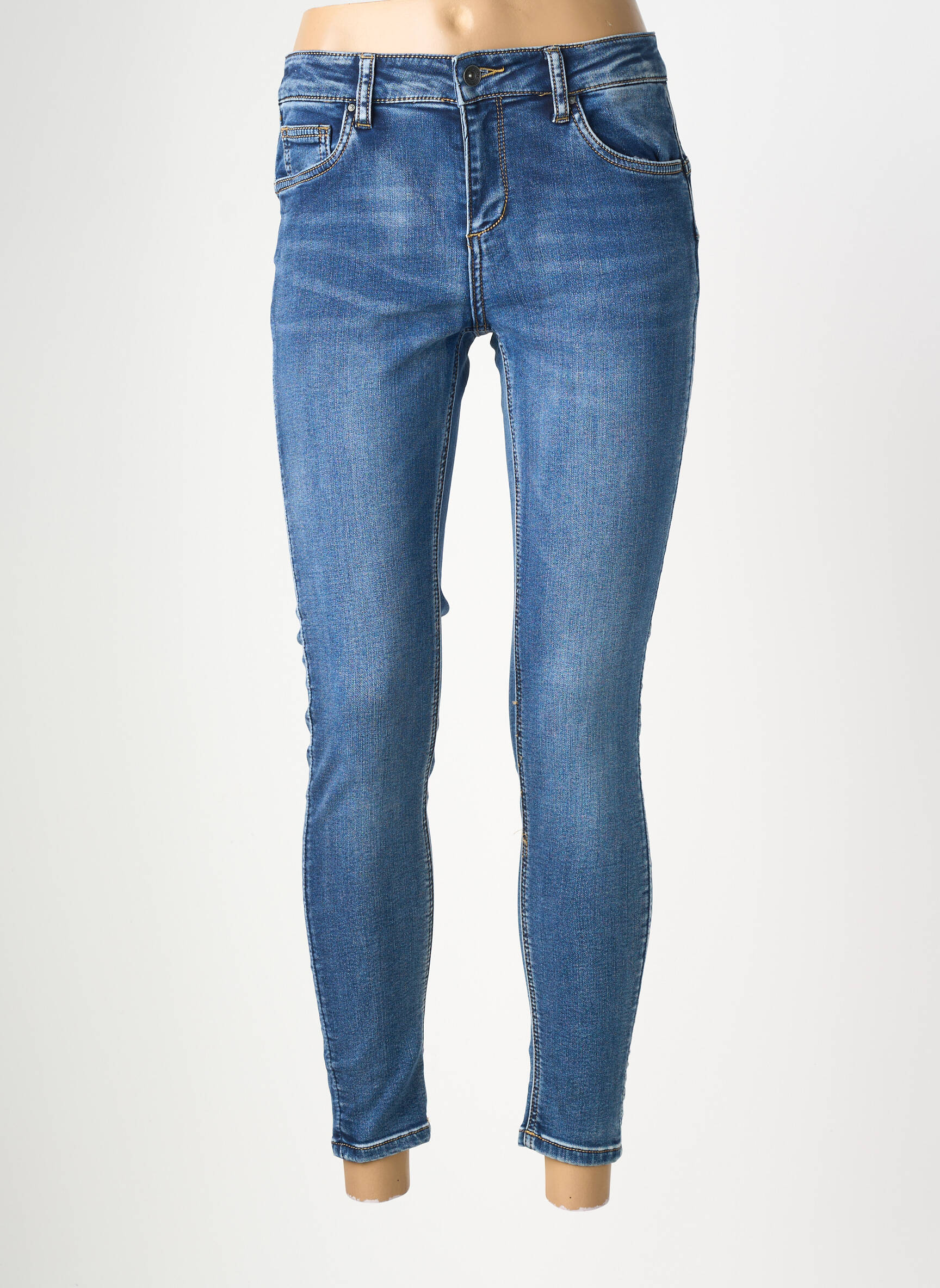 Jeans skinny taille normale taille normale bleu TOXIK3 femme