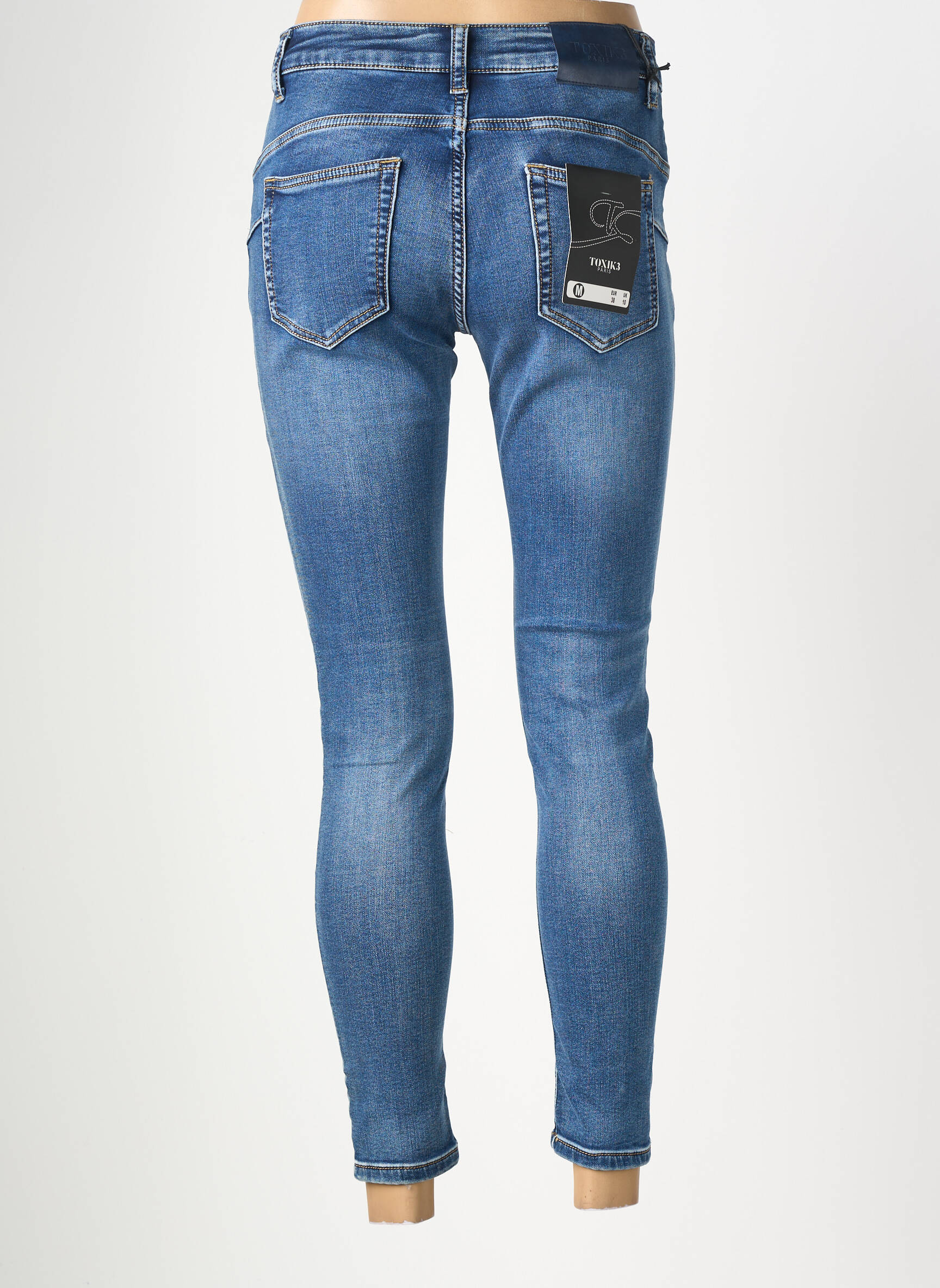 Jeans skinny taille normale taille normale bleu TOXIK3 femme