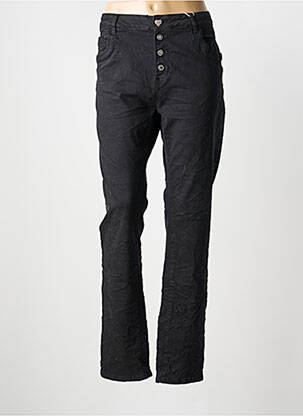 Pantalon droit taille haute taille haute noir KAROSTAR femme