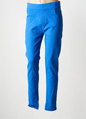 Pantalon slim taille haute taille haute bleu CHRISTY femme