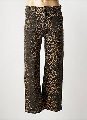 Pantalon 7/8 taille haute taille haute marron MAISON ONADO femme