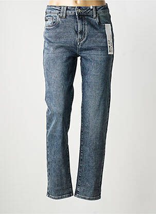 Jean coupe mom poches taille haute bleu HELLO MISS femme
