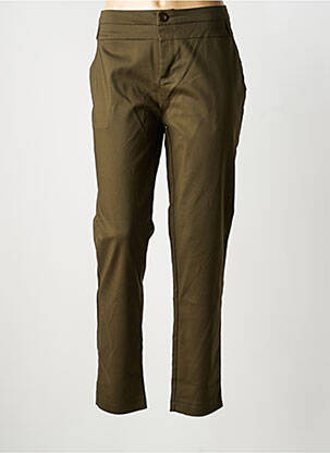 Pantalon droit stretch taille normale vert CHIC & JEUNE femme