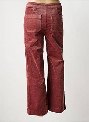Pantalon flare tissage velours taille haute marron ORAIJE femme