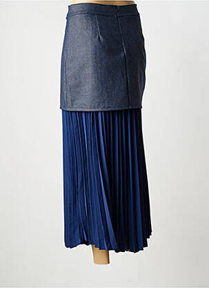 Jupe longue fermeture zippée au dos bleu SYBELLA femme