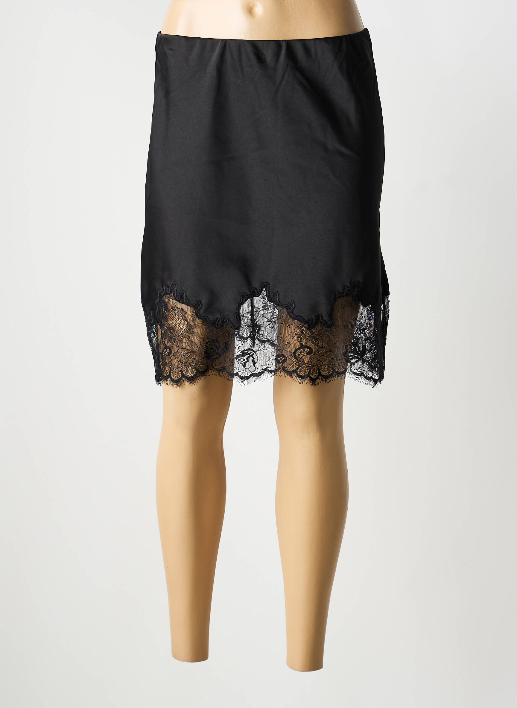 Jupe courte taille élastique noir PEACE N'LOVE femme