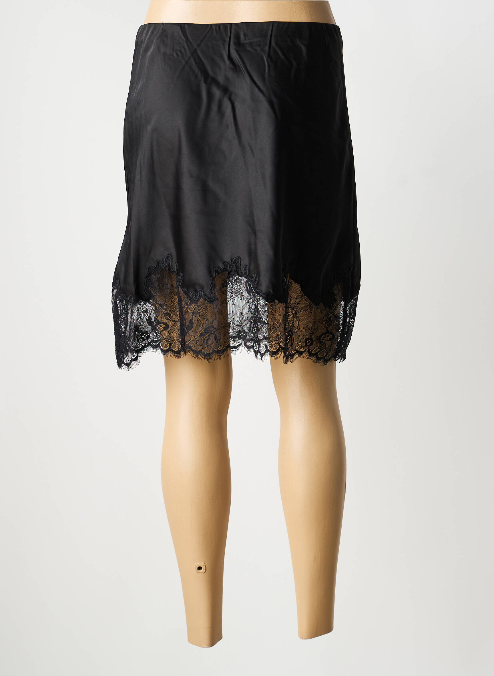 Jupe courte taille élastique noir PEACE N'LOVE femme