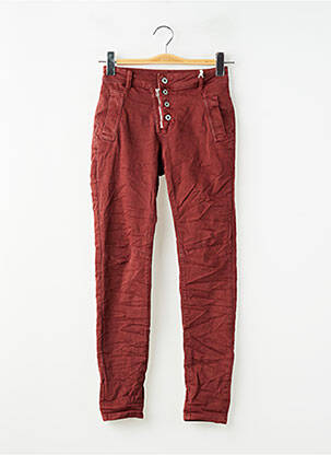 Pantalon slim stretch taille normale rouge MELLY & CO femme