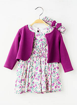 Ensemble robe coupe cintrée violet P'TIT MÔME fille