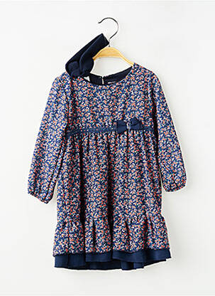 Robe courte manches longues manches longues bleu P'TIT MÔME fille