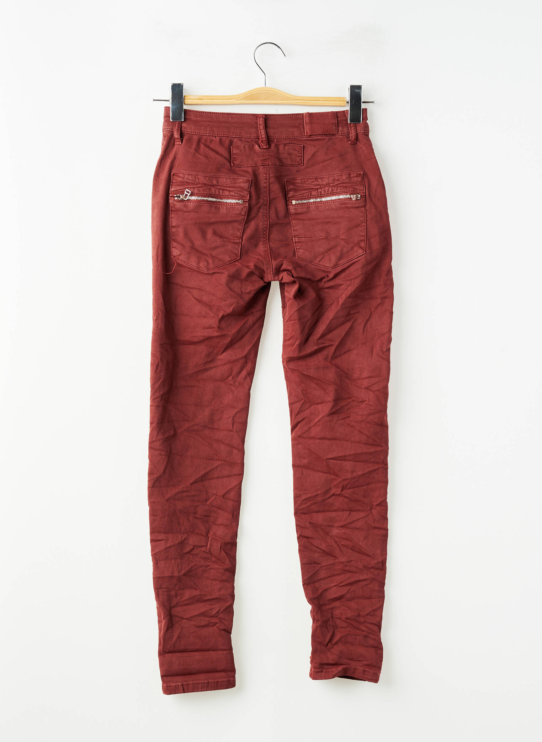 Pantalon slim stretch taille normale rouge MELLY & CO femme