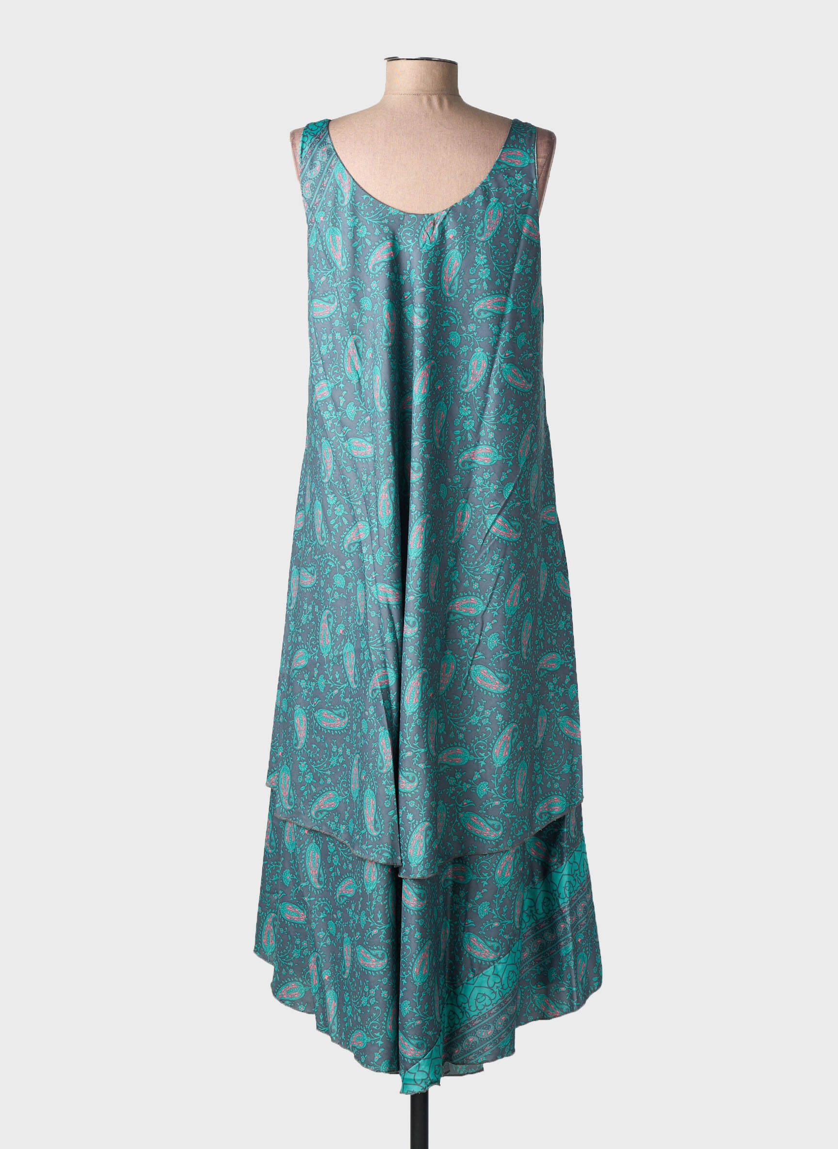 Robe mi-longue sans manche sans manche vert SINOE BY BAMBOO'S femme