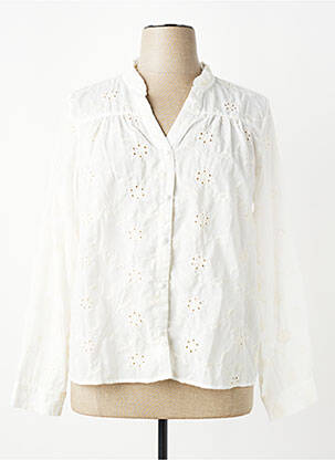 Chemisier coupe droite manches longues beige BY ONE femme