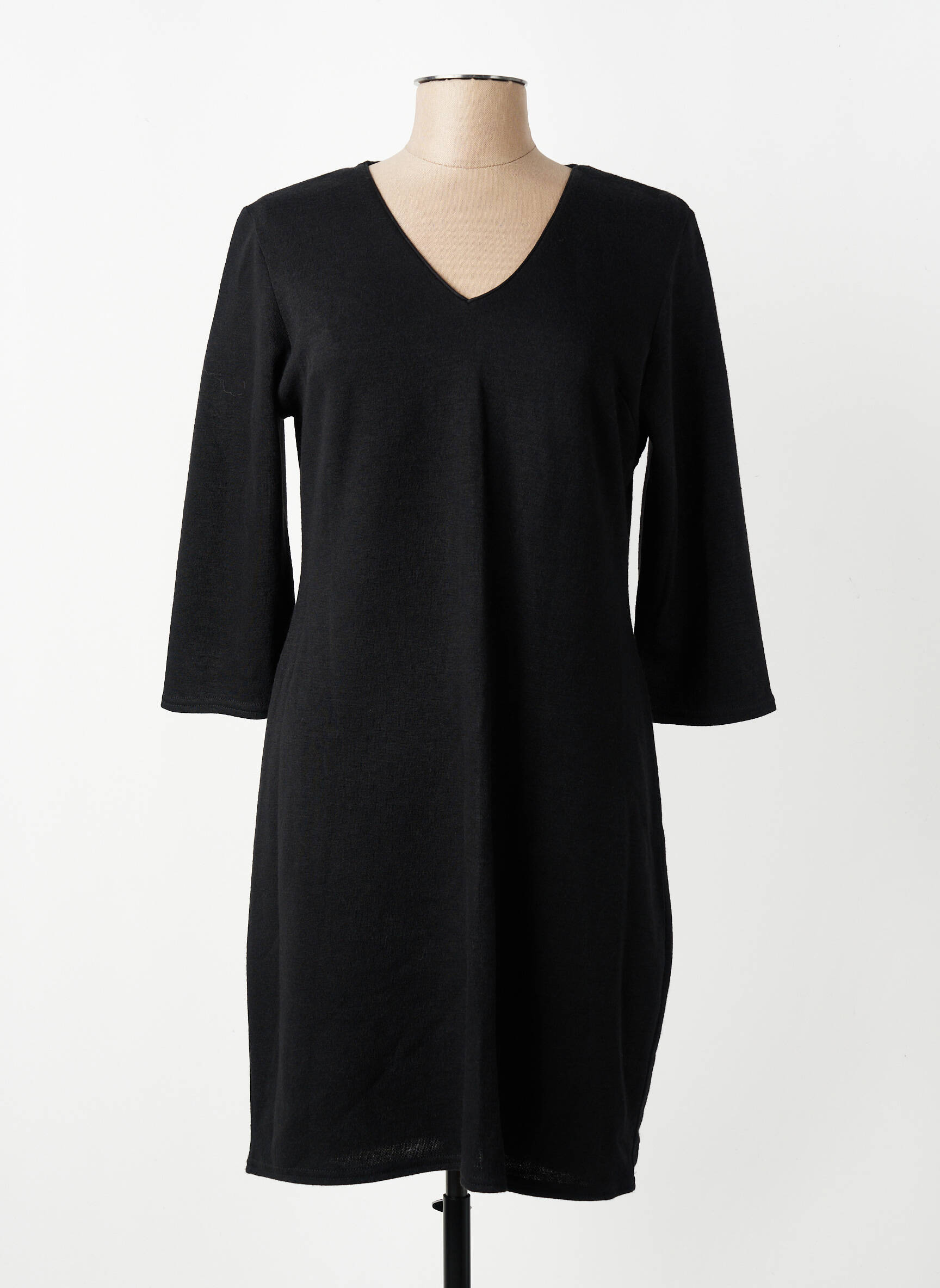 Robe courte manches 3/4 manches 3/4 noir LE SINGE DE JULIE femme