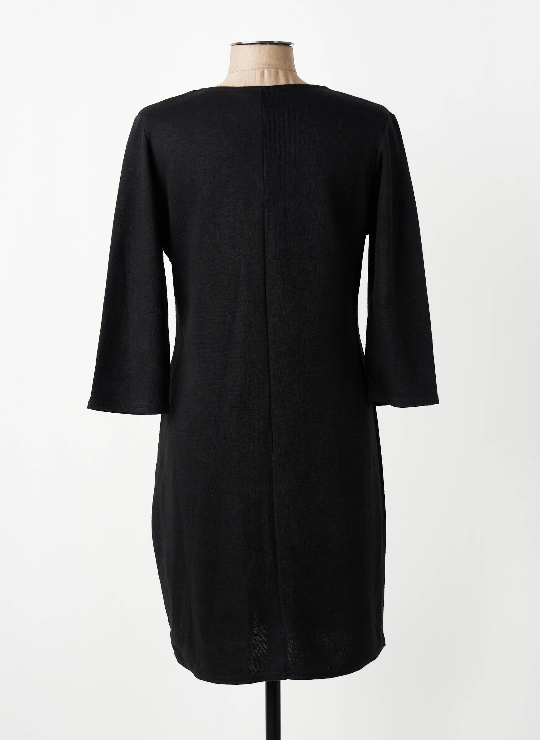 Robe courte manches 3/4 manches 3/4 noir LE SINGE DE JULIE femme