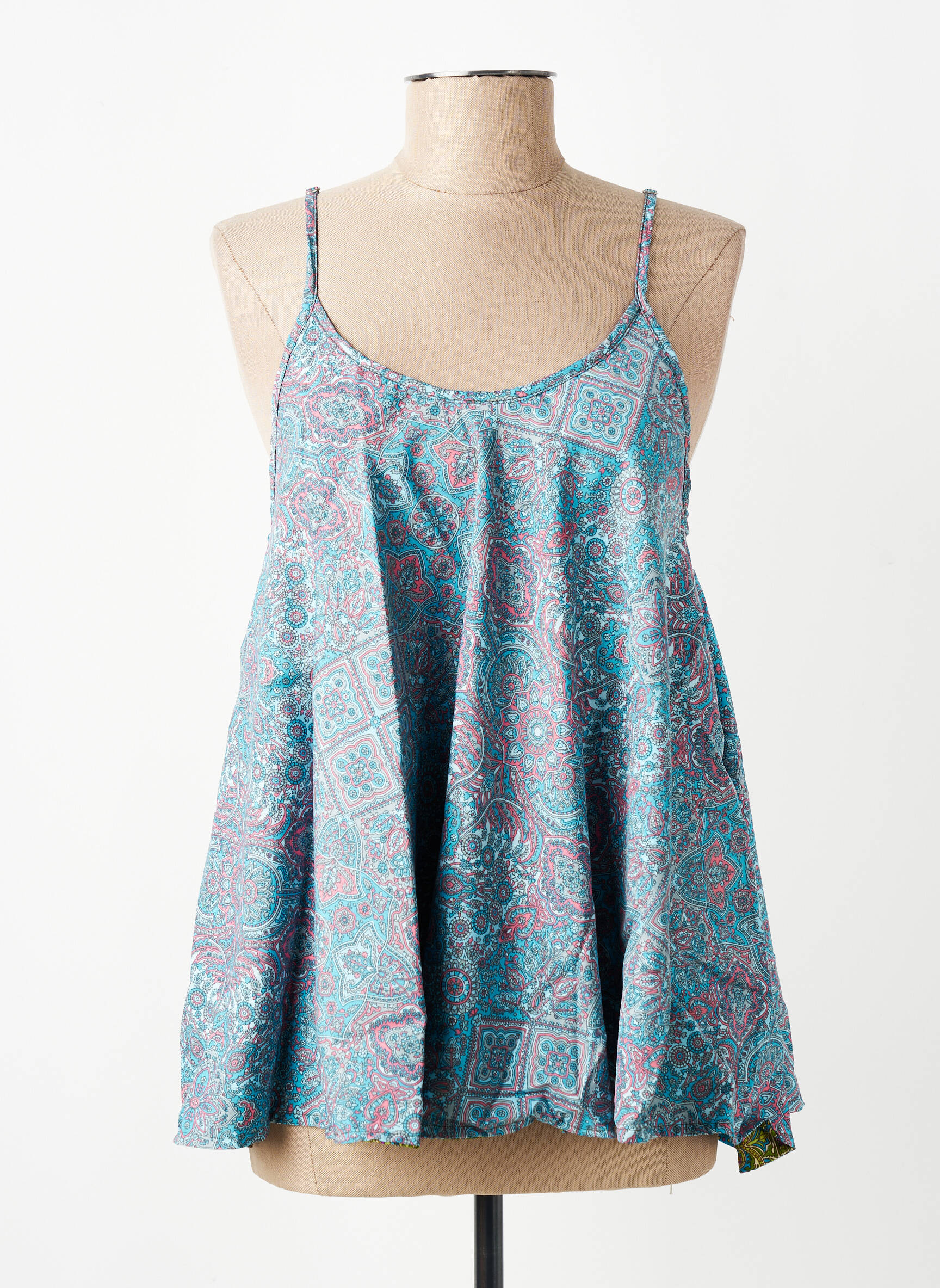 Top manches bretelles ajustables fines bretelles bleu SINOE BY BAMBOO'S femme