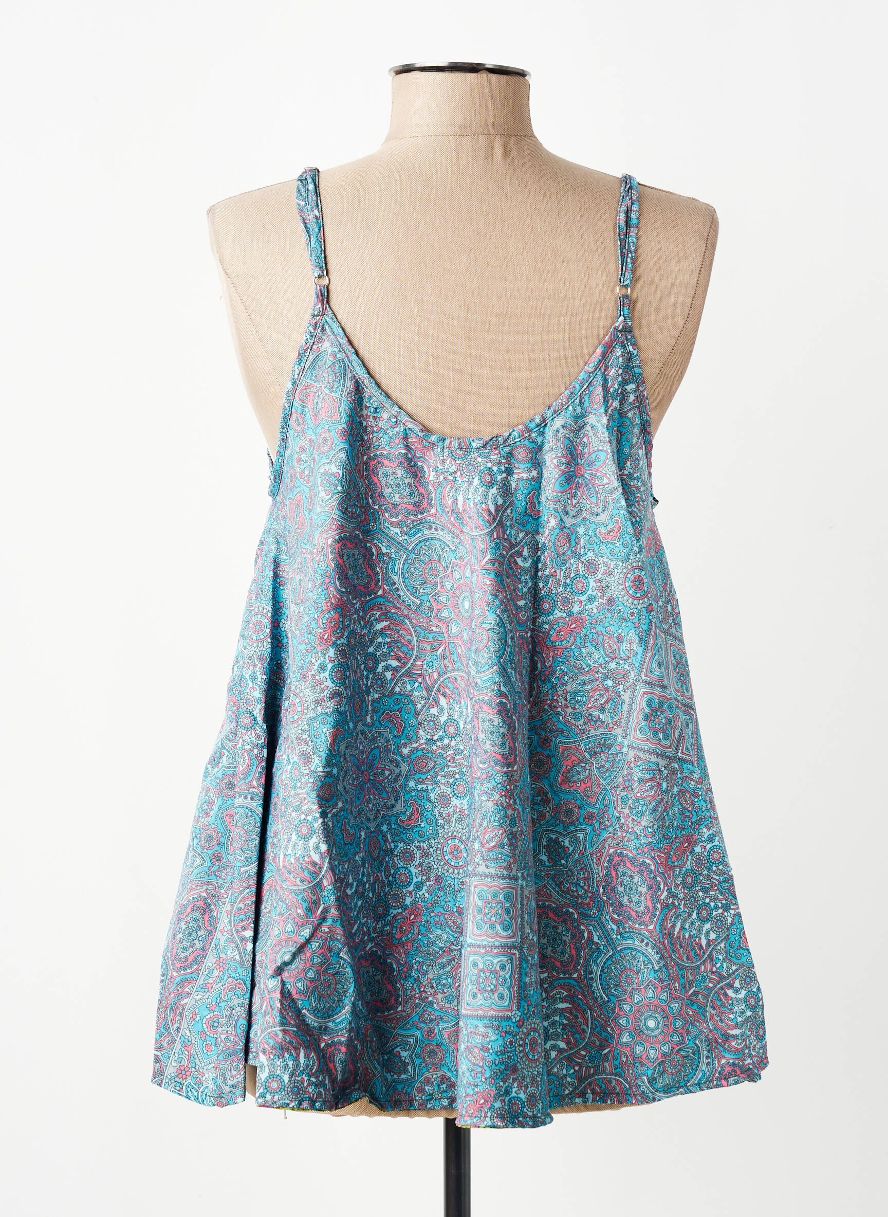 Top manches bretelles ajustables fines bretelles bleu SINOE BY BAMBOO'S femme