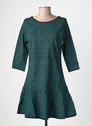 Robe courte manches 3/4 manches 3/4 bleu BAMBOO'S femme