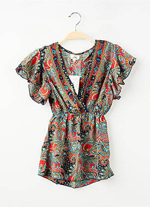 Top imprimé fantaisie manches courtes rouge SINOE BY BAMBOO'S femme