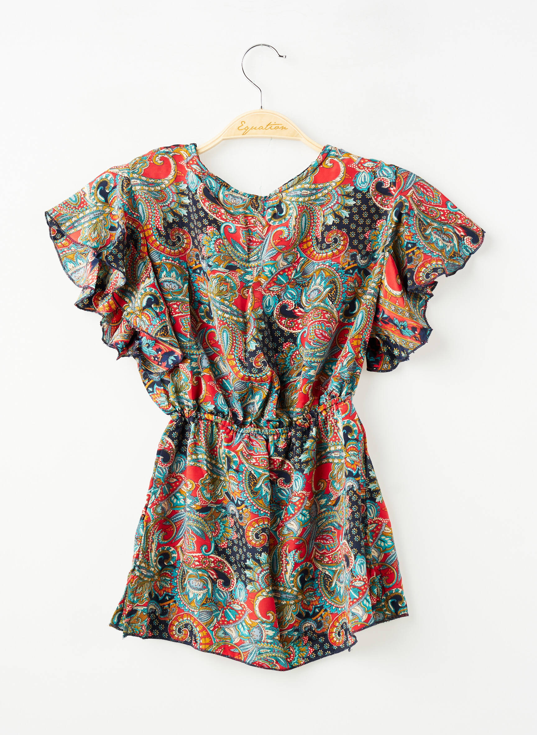 Top imprimé fantaisie manches courtes rouge SINOE BY BAMBOO'S femme
