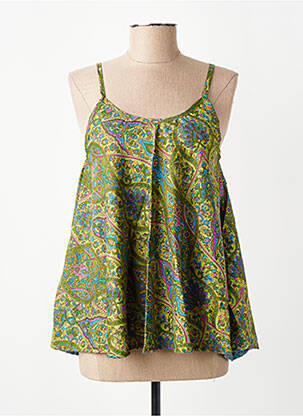 Top manches bretelles ajustables fines bretelles vert SINOE BY BAMBOO'S femme