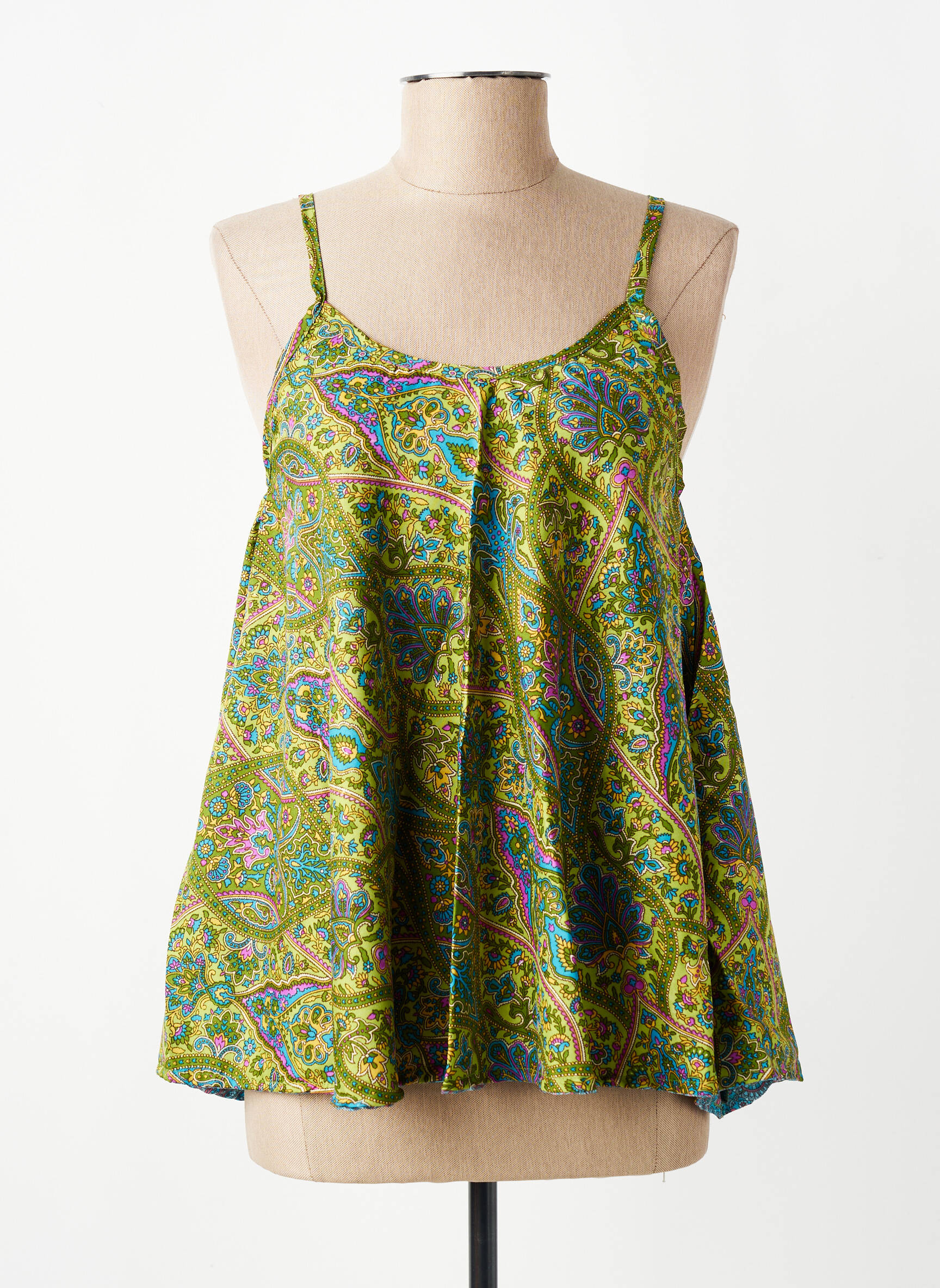 Top manches bretelles ajustables fines bretelles vert SINOE BY BAMBOO'S femme