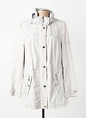 Imperméable poignets pressionnés a capuche gris BARBARA LEBEK femme