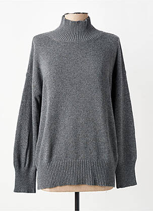 Pull tissage chiné manches longues gris MARIA BELLENTANI femme