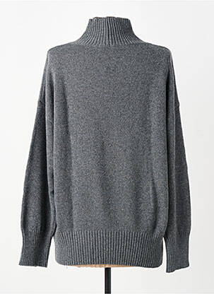 Pull tissage chiné manches longues gris MARIA BELLENTANI femme