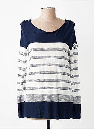 T-shirt manches longues manches longues bleu LE PETIT BAIGNEUR femme