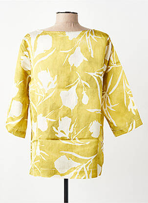 Blouse imprimé fleurs manches 3/4 vert MARIA BELLENTANI femme