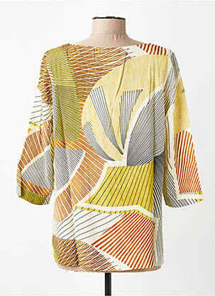 Blouse col rond manches 3/4 vert MARIA BELLENTANI femme