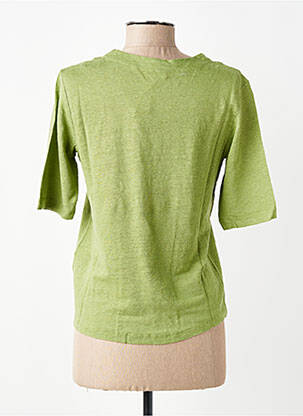 T-shirt col v manches courtes vert YERSE femme
