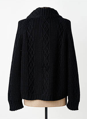 Gilet manches longues resserrée sur le bas noir MARIA BELLENTANI femme