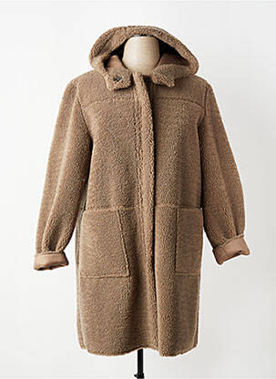 Manteau long a capuche a capuche marron RINO & PELLE femme