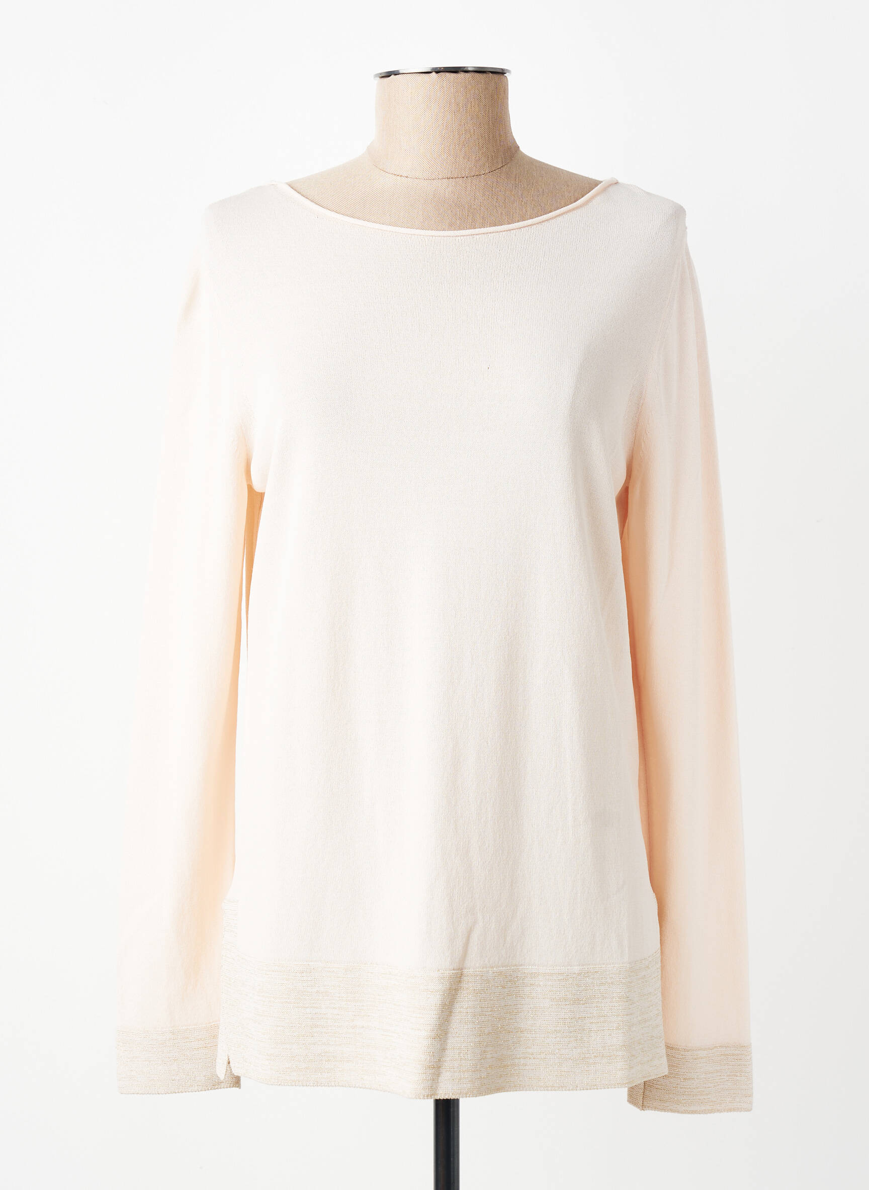 Pull coupe cintrée manches longues rose MARIA BELLENTANI femme