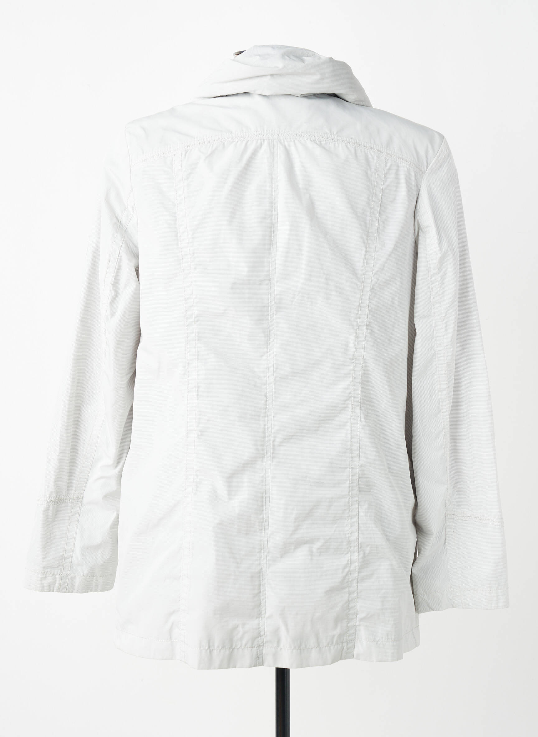 Imperméable manches longues sans capuche gris BARBARA LEBEK femme