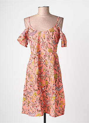 Robe courte manches courtes manches courtes orange SINOE BY BAMBOO'S femme
