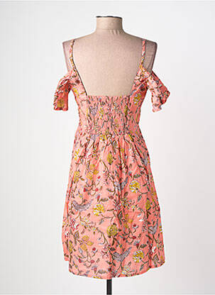 Robe courte manches courtes manches courtes orange SINOE BY BAMBOO'S femme