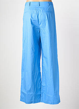 Pantalon large tissage popeline taille haute bleu YERSE femme